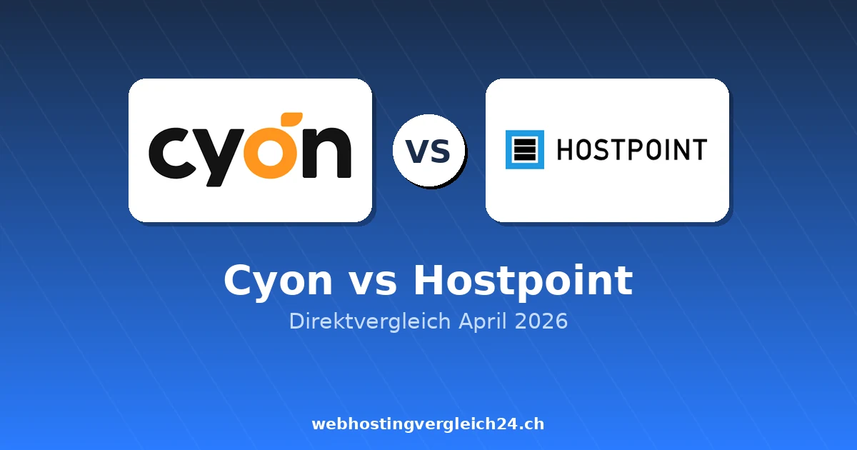 Cyon vs Hostpoint 2026 Vergleich für Schweizer KMU