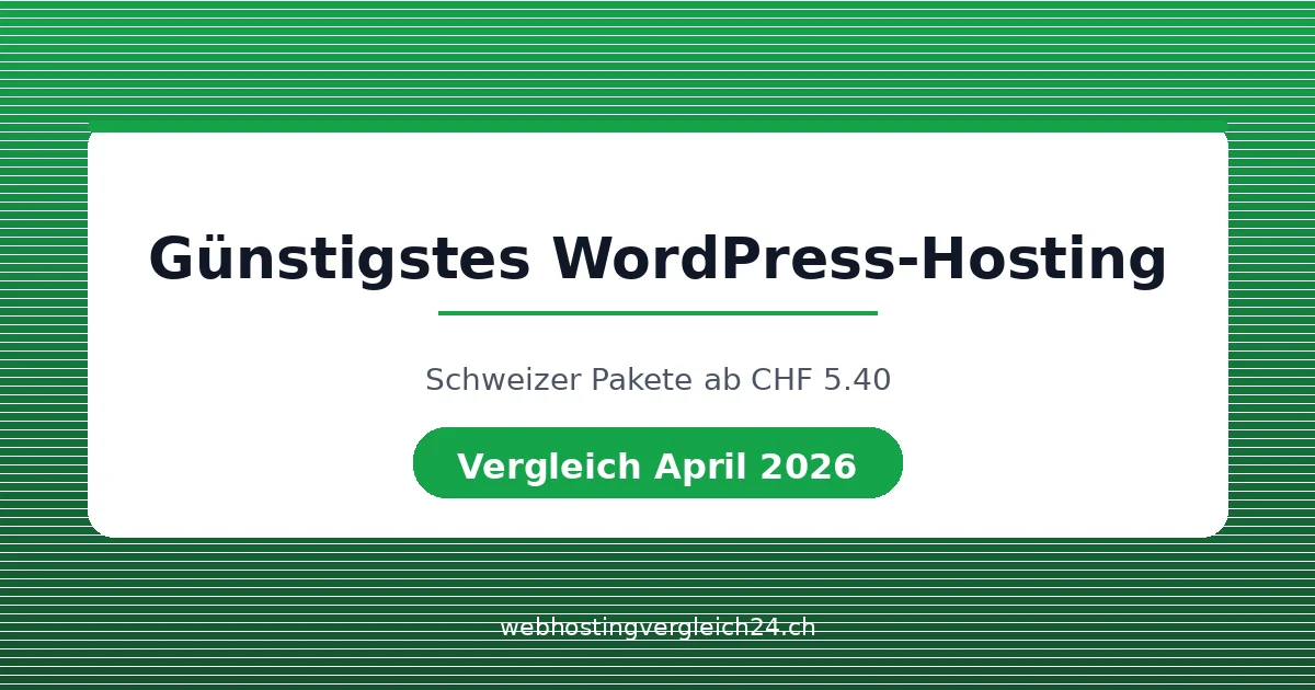 Günstigstes WordPress-Hosting Schweiz