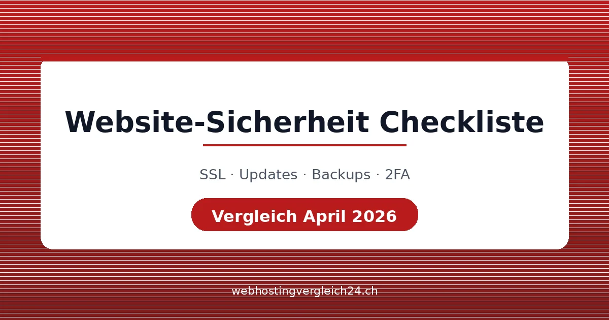 Website-Sicherheit Checkliste Schweiz